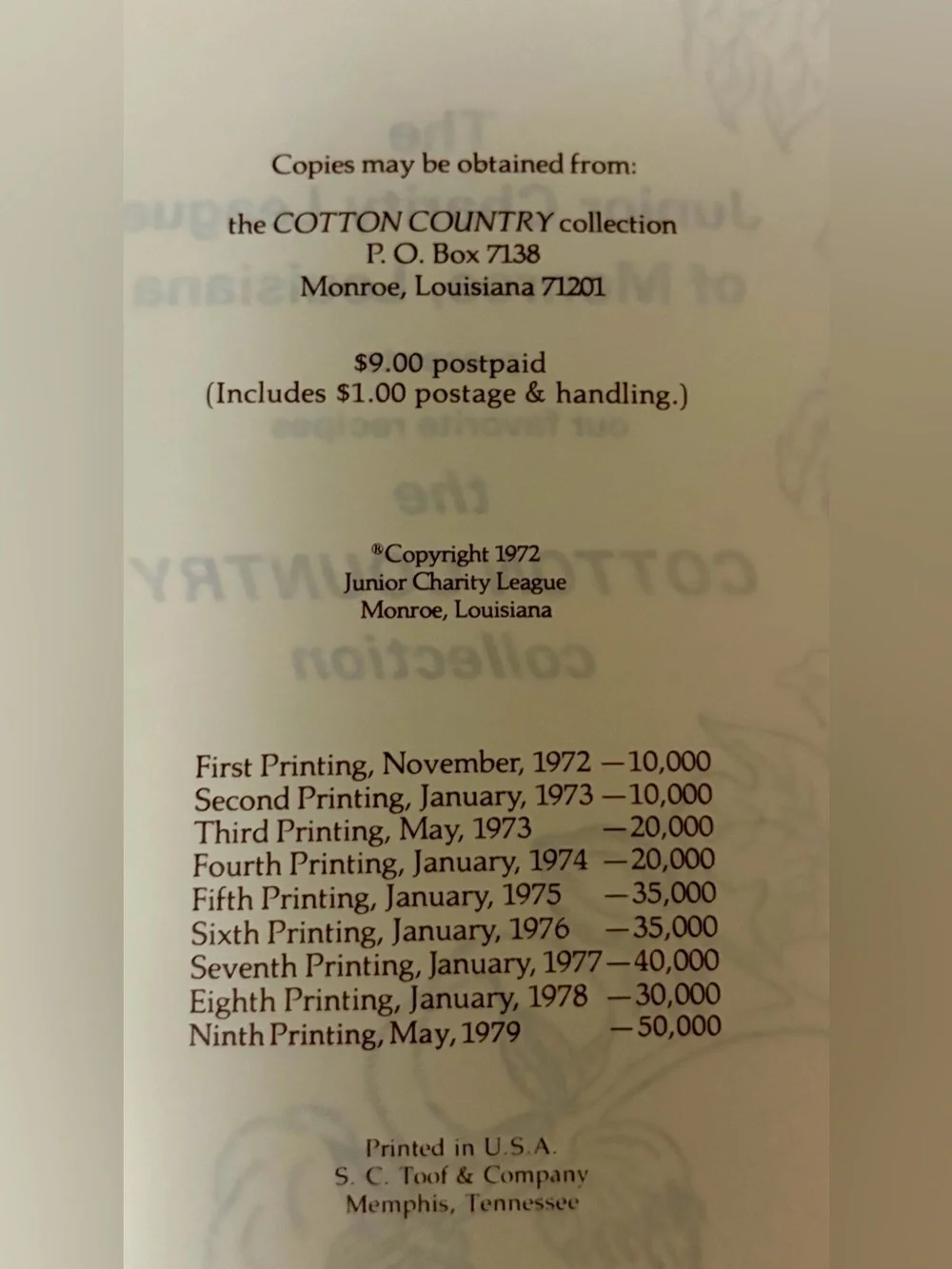 The Cotton Country Collection Louisiana cookbook